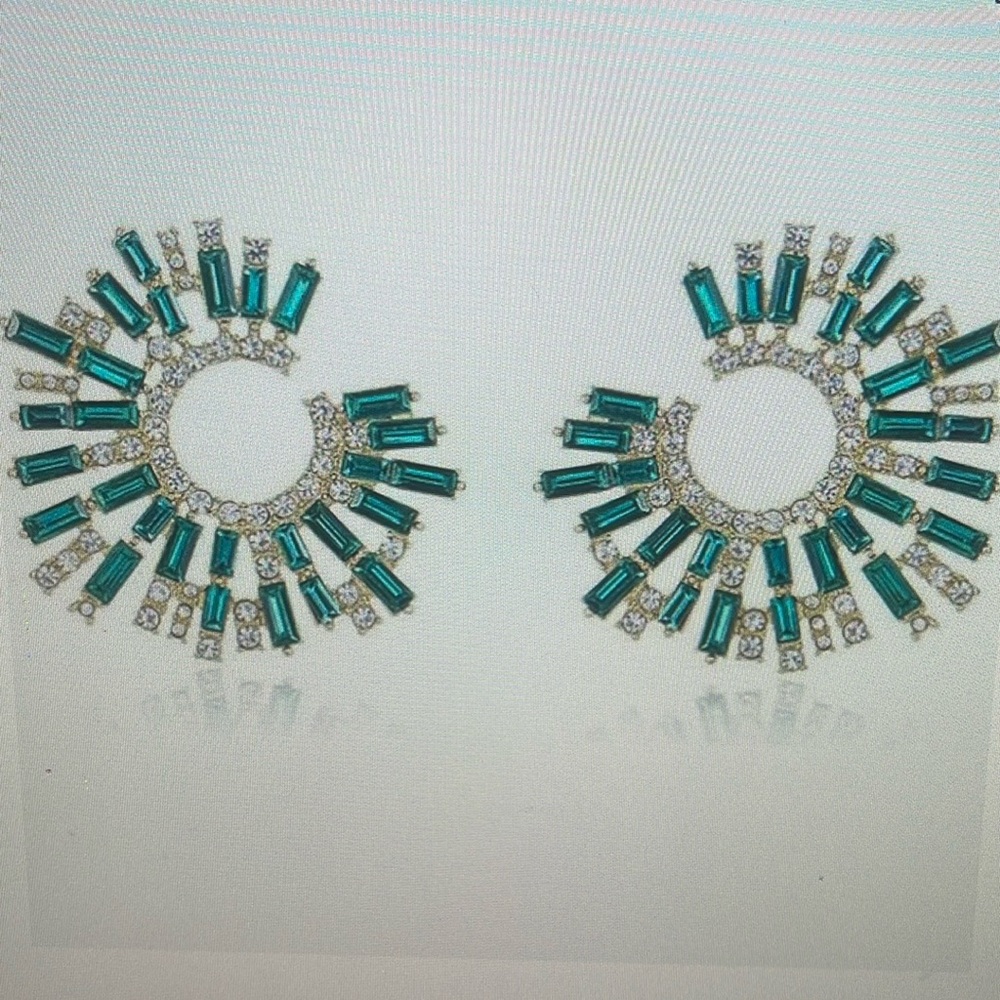 Teal earrings